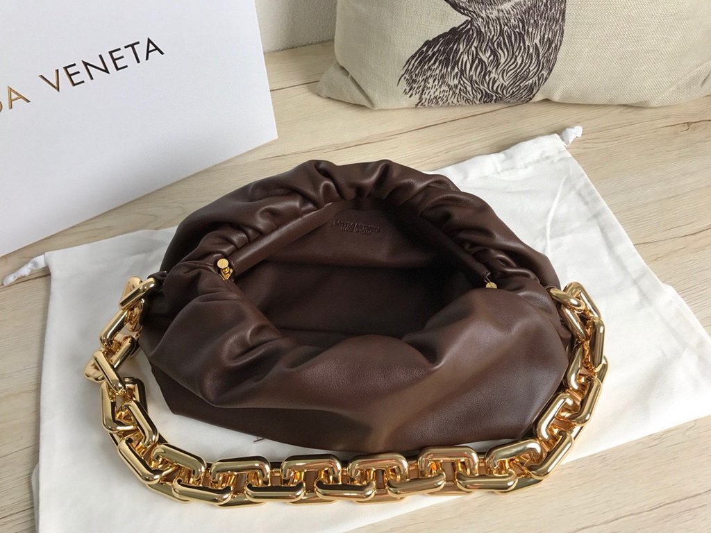 BV 620230 Bottega Veneta Chain Pouch Raintree Bag 92020 Strap 25cm Dark Brown Gold