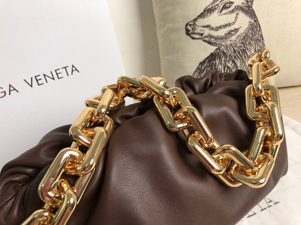 BV 620230 Bottega Veneta Chain Pouch Raintree Bag 92020 Strap 25cm Dark Brown Gold
