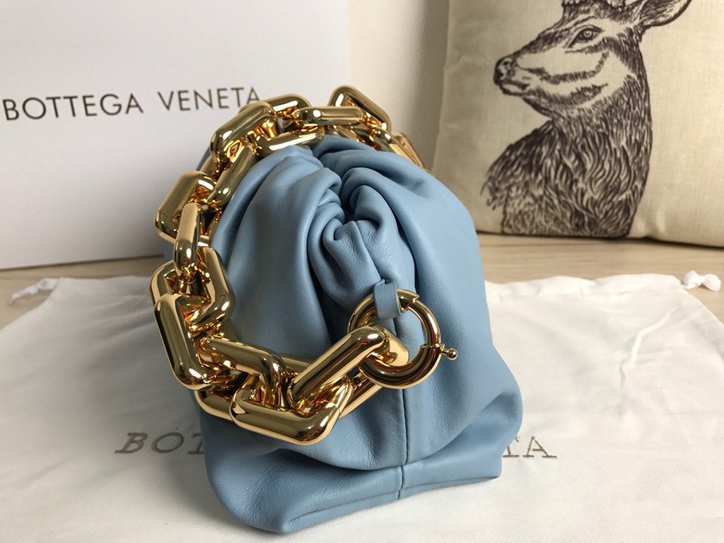 BV 620230 Bottega Veneta Chain Pouch Raintree Bag 92020 Strap 25cm Cloud Blue Gold