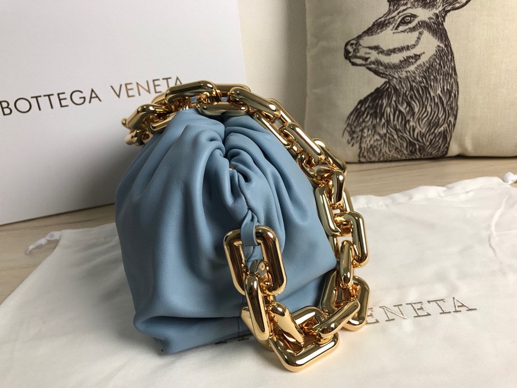 BV 620230 Bottega Veneta Chain Pouch Raintree Bag 92020 Strap 25cm Cloud Blue Gold