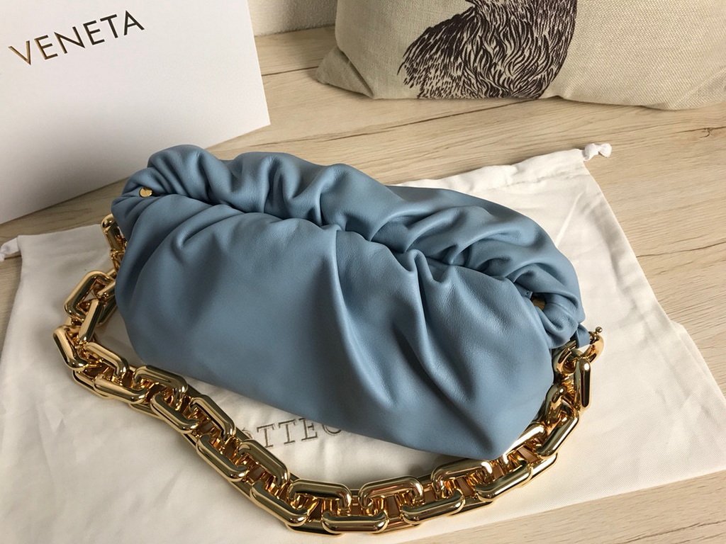BV 620230 Bottega Veneta Chain Pouch Raintree Bag 92020 Strap 25cm Cloud Blue Gold