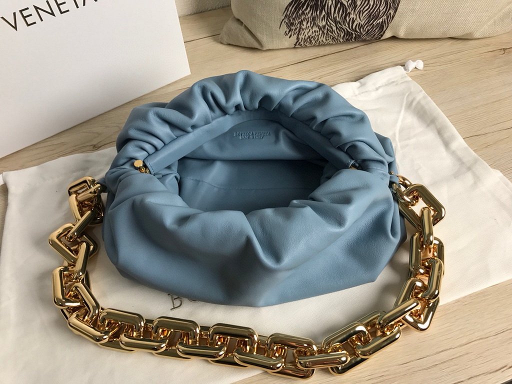 BV 620230 Bottega Veneta Chain Pouch Raintree Bag 92020 Strap 25cm Cloud Blue Gold