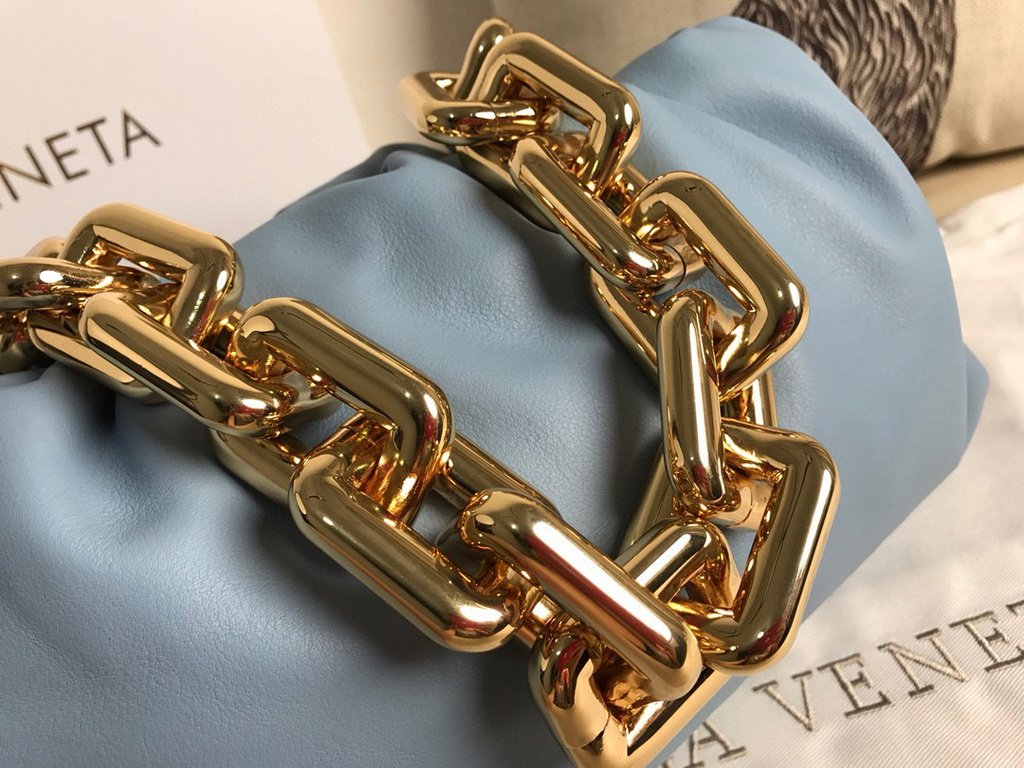 BV 620230 Bottega Veneta Chain Pouch Raintree Bag 92020 Strap 25cm Cloud Blue Gold