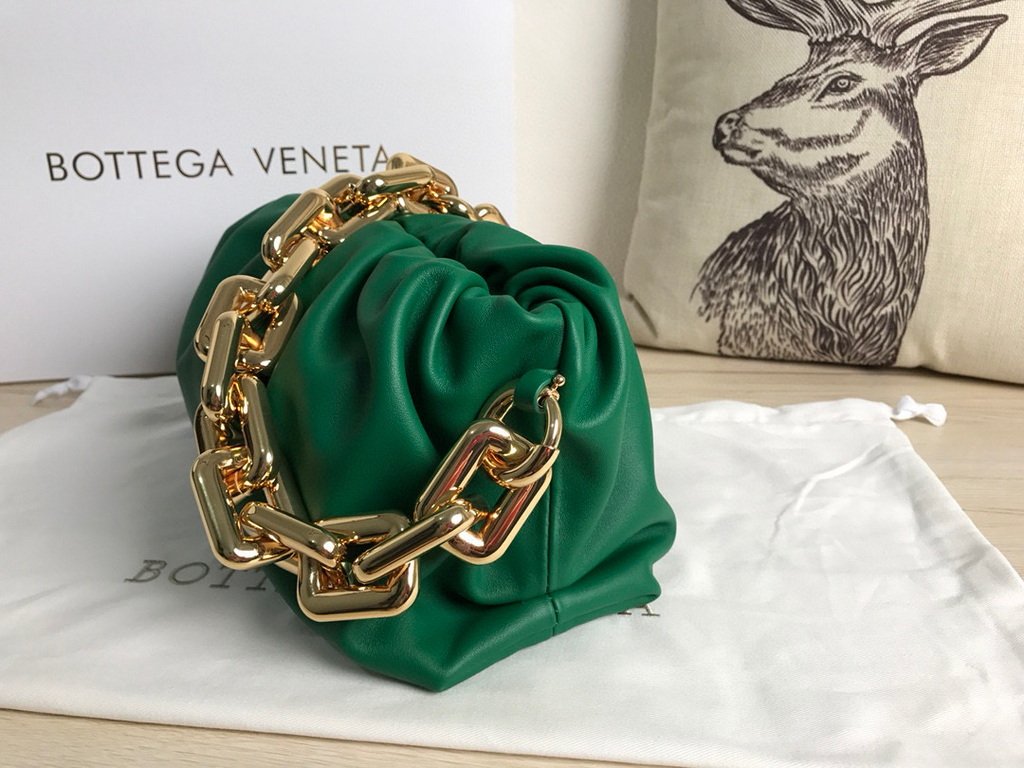 BV 620230 Bottega Veneta Chain Pouch Raintree Bag 92020 Strap 25cm Green Gold