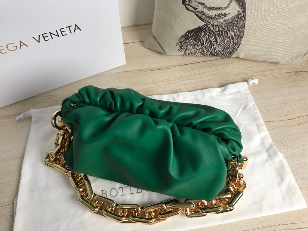 BV 620230 Bottega Veneta Chain Pouch Raintree Bag 92020 Strap 25cm Green Gold