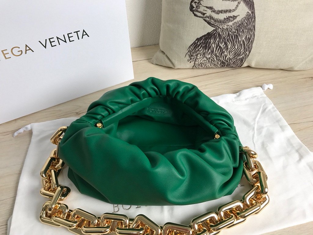 BV 620230 Bottega Veneta Chain Pouch Raintree Bag 92020 Strap 25cm Green Gold