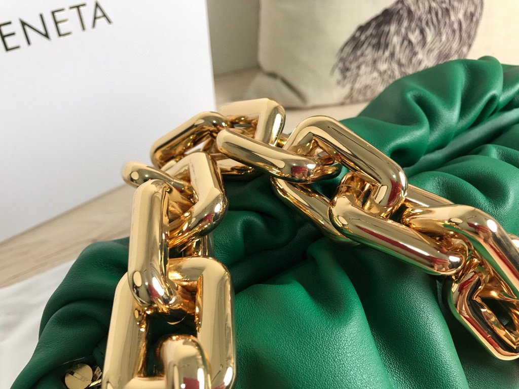 BV 620230 Bottega Veneta Chain Pouch Raintree Bag 92020 Strap 25cm Green Gold