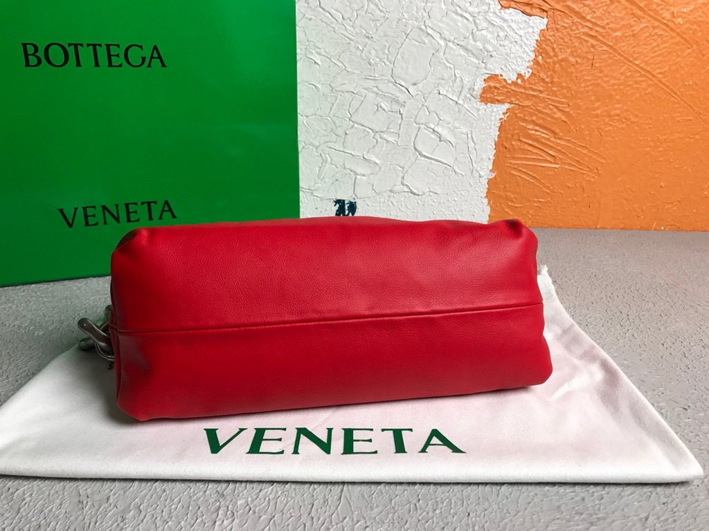 BV 620230 Bottega Veneta Chain Pouch Raintree Bag 92020 Strap 25cm Red Silver