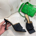 BV 709028 Bottega Veneta Stretch Strass-embellished Shoes BV5809 - 35 - View 1