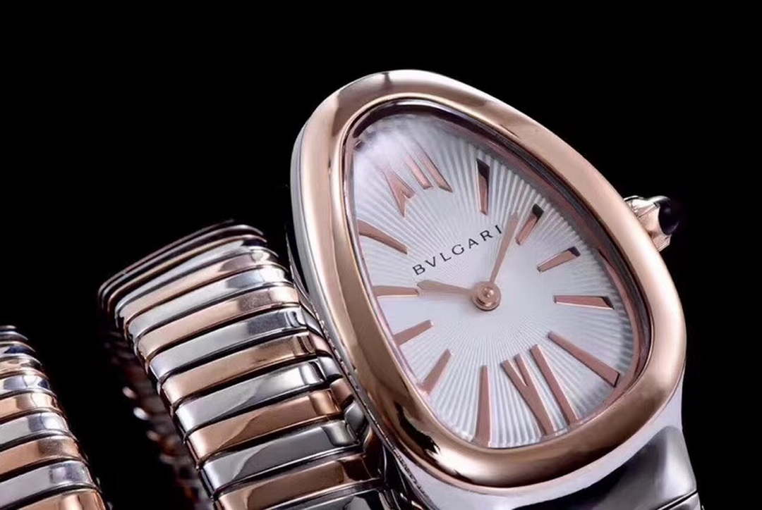 Bvlgari 103434 Serpenti Tubogas watch rose gold steel Black