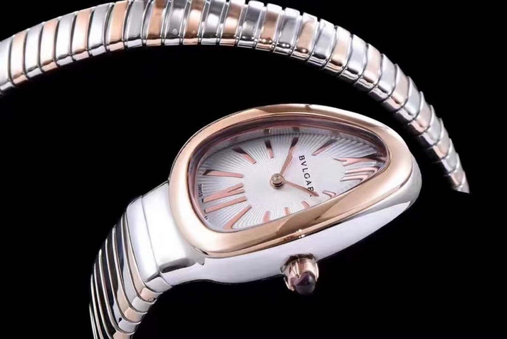 Bvlgari 103434 Serpenti Tubogas watch rose gold steel Black