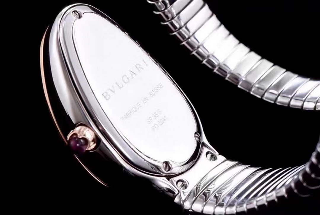 Bvlgari 103434 Serpenti Tubogas watch rose gold steel Black