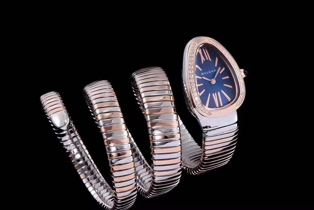 Bvlgari 103434 Serpenti Tubogas watch rose gold steel Black