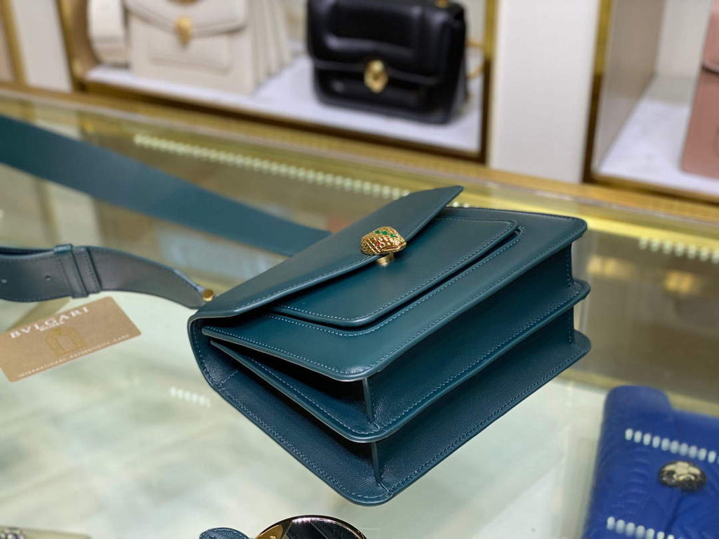 Bvlgari 29083 Serpenti Forever Crossbody Bag Green