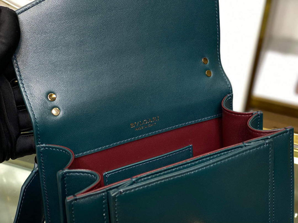 Bvlgari 29083 Serpenti Forever Crossbody Bag Green