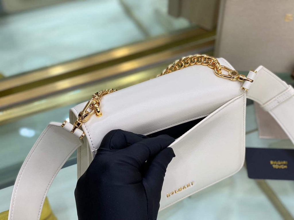 Bvlgari 29084 Serpenti Forever Crossbody Bag Ivory
