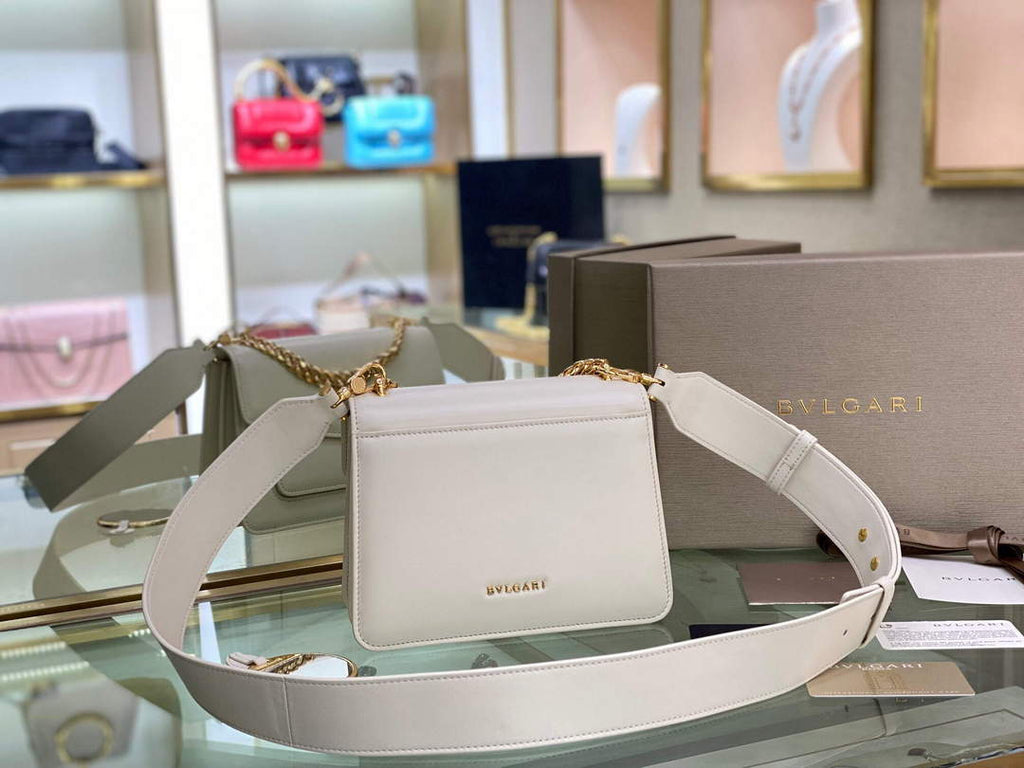 Bvlgari 29084 Serpenti Forever Crossbody Bag Ivory