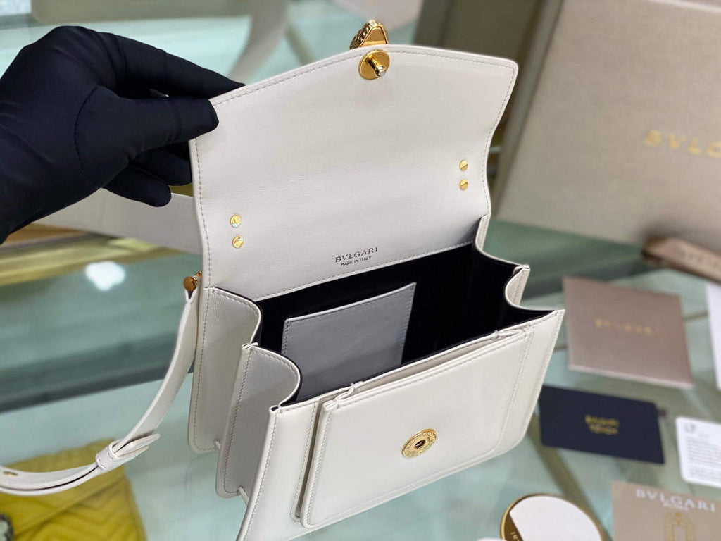 Bvlgari 29084 Serpenti Forever Crossbody Bag Ivory