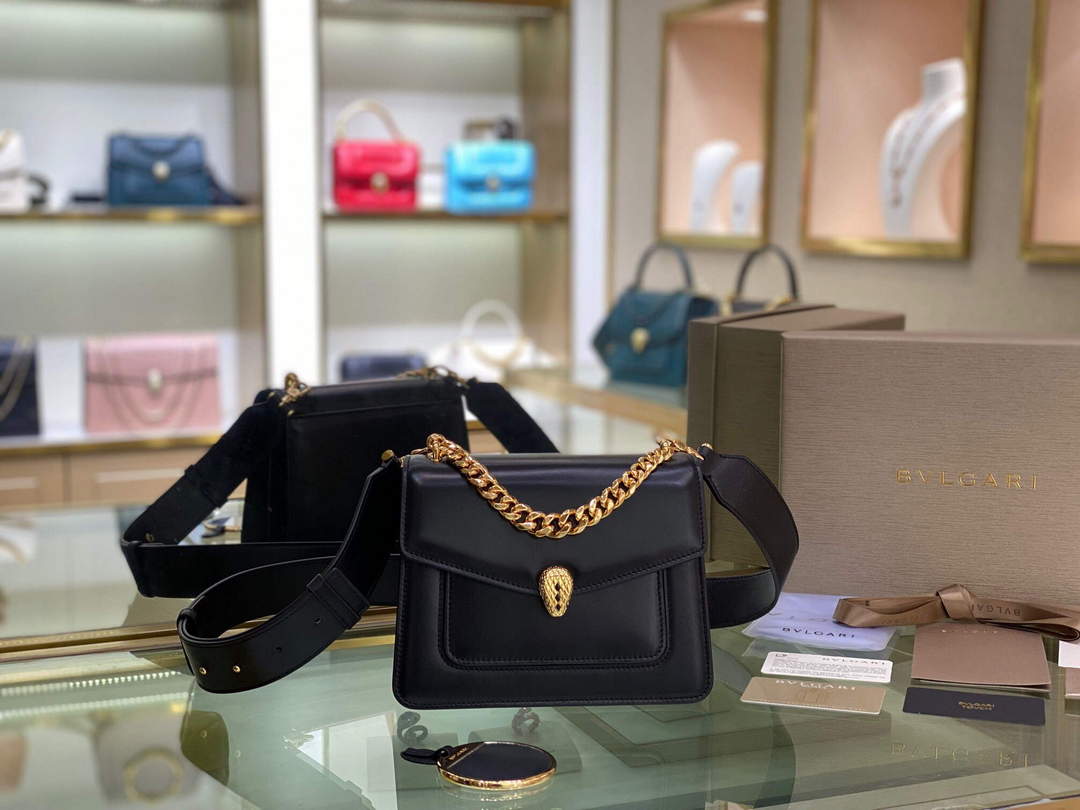 Bvlgari 290875 Serpenti Forever Crossbody Bag Black - Default Title - View 1