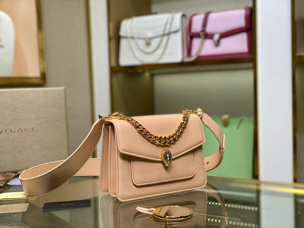Bvlgari 29085 Serpenti Forever Crossbody Bag Pink