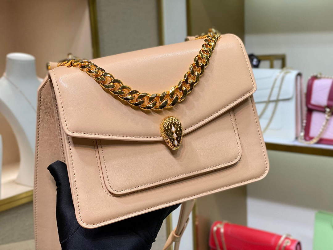 Bvlgari 29085 Serpenti Forever Crossbody Bag Pink