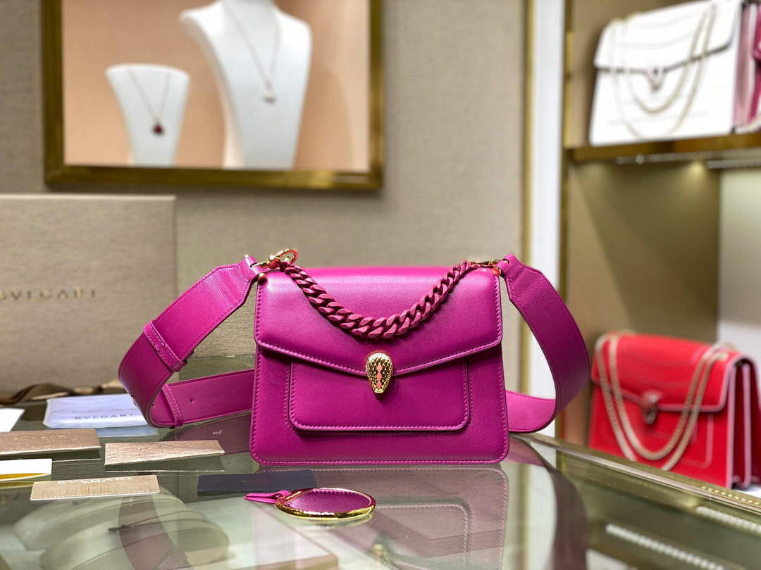 Bvlgari 29085 Serpenti Forever Crossbody Bag Plum - Default Title - View 1