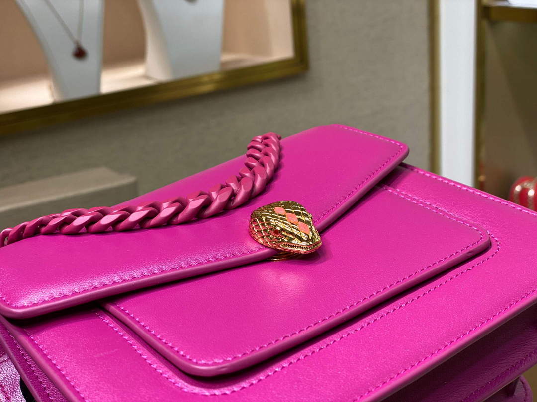 Bvlgari 29085 Serpenti Forever Crossbody Bag Plum