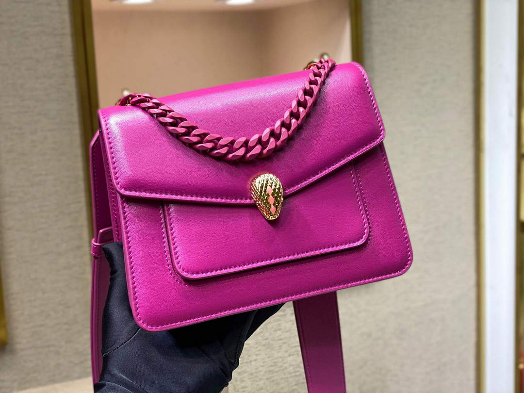 Bvlgari 29085 Serpenti Forever Crossbody Bag Plum