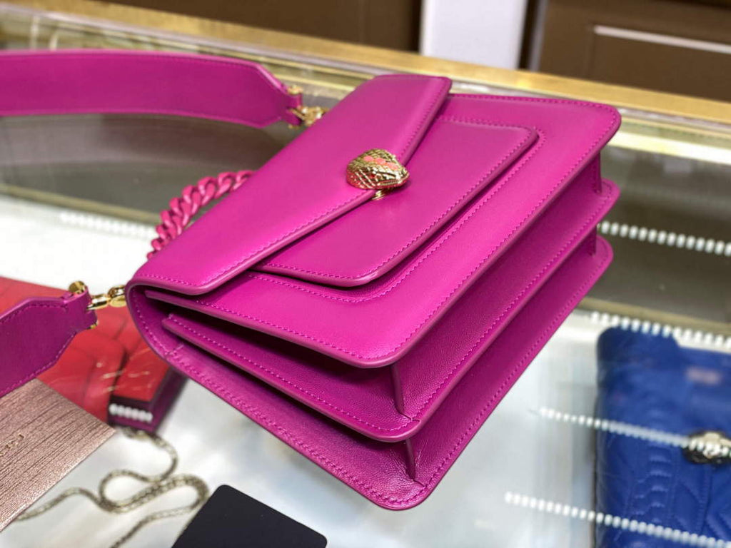 Bvlgari 29085 Serpenti Forever Crossbody Bag Plum