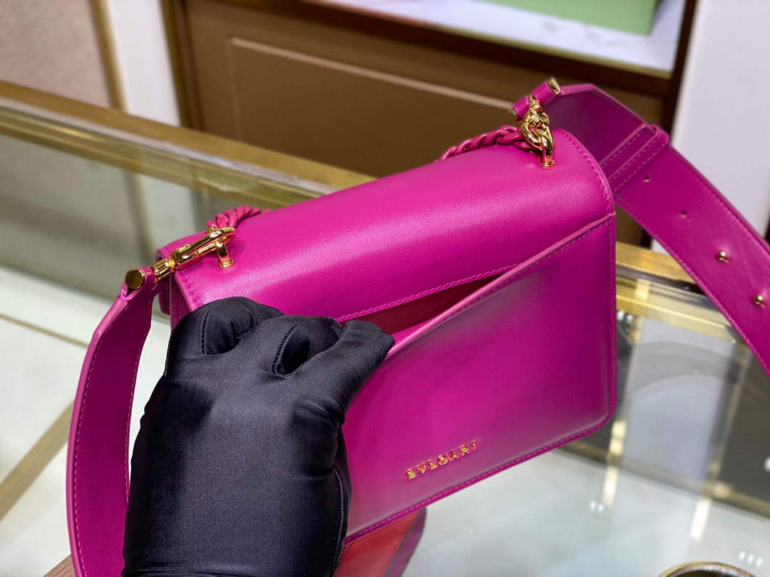 Bvlgari 29085 Serpenti Forever Crossbody Bag Plum