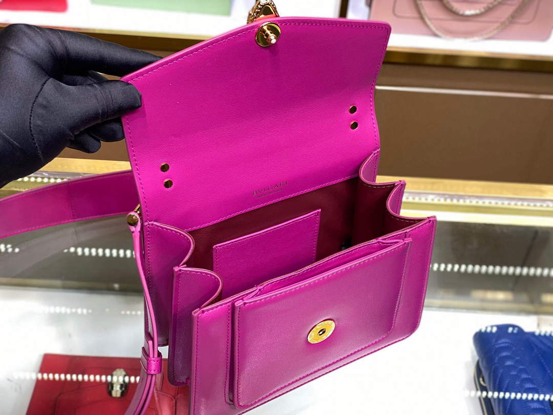 Bvlgari 29085 Serpenti Forever Crossbody Bag Plum