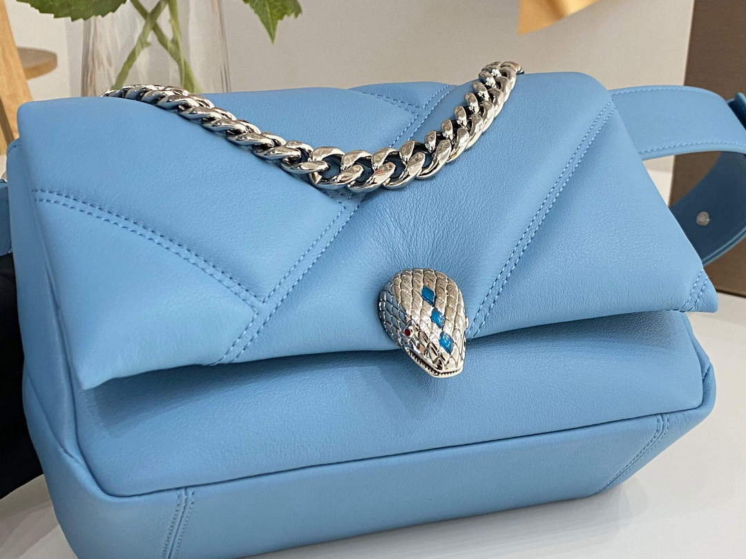Bvlgari 291087 Serpenti Cabochon Crossbody Bag Blue