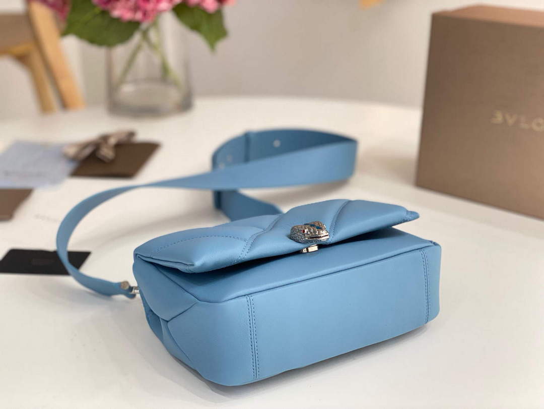 Bvlgari 291087 Serpenti Cabochon Crossbody Bag Blue
