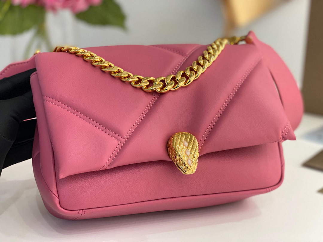 Bvlgari 291087 Serpenti Cabochon Crossbody Bag Pink