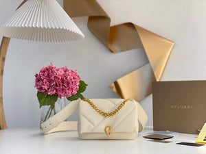 Bvlgari 291087 Serpenti Cabochon Crossbody Bag Ivory - Default Title - View 1