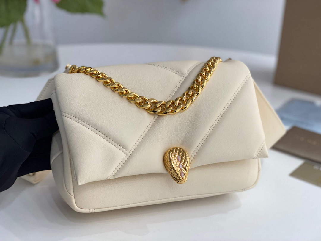 Bvlgari 291087 Serpenti Cabochon Crossbody Bag Ivory