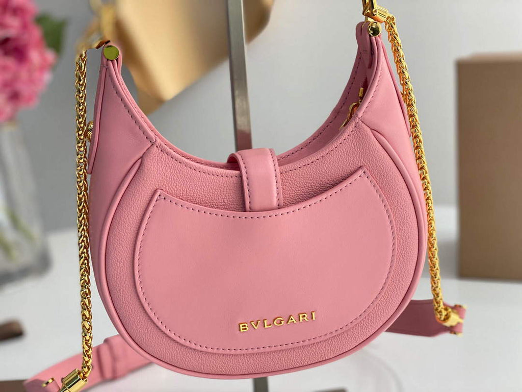 Bvlgari 291632 Small Serpenti Ellipse Crossbody Bag Pink