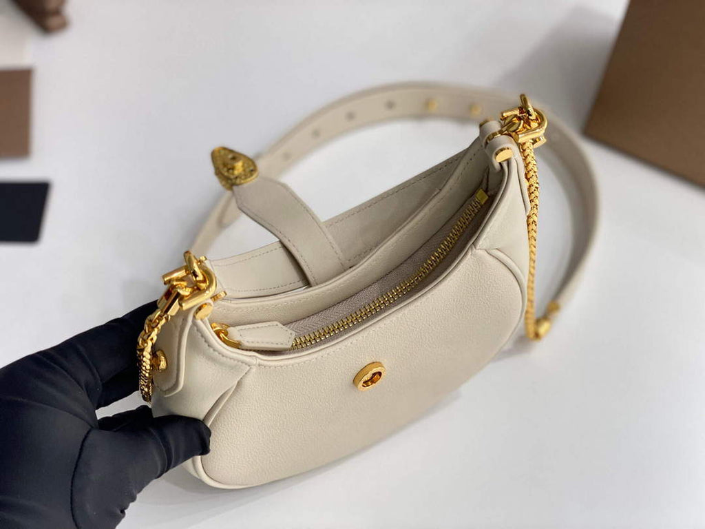 Bvlgari 291632 Small Serpenti Ellipse Crossbody Bag Ivory