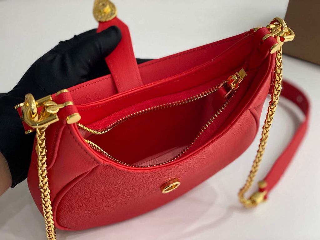 Bvlgari 291632 Small Serpenti Ellipse Crossbody Bag Red