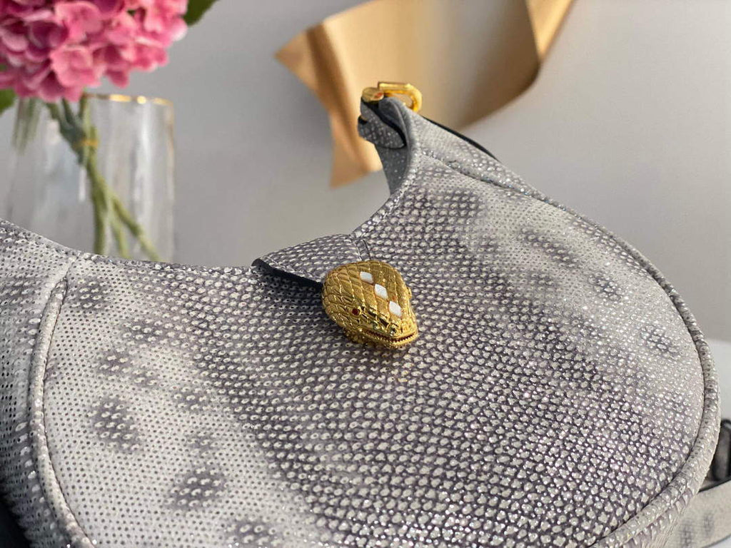 Bvlgari 291632 Small Serpenti Ellipse Crossbody Bag Gray