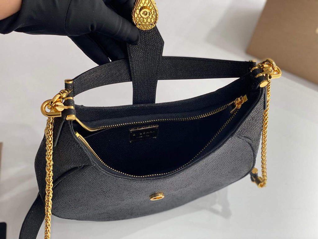 Bvlgari 291640 Serpenti Ellipse Crossbody Bag Black