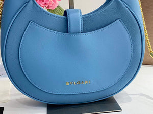 Bvlgari 291640 Serpenti Ellipse Shoulder Bag Blue - Default Title - View 7