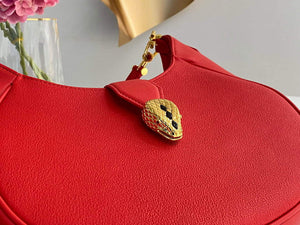 Bvlgari 291640 Serpenti Ellipse Shoulder Bag Red - Default Title - View 3