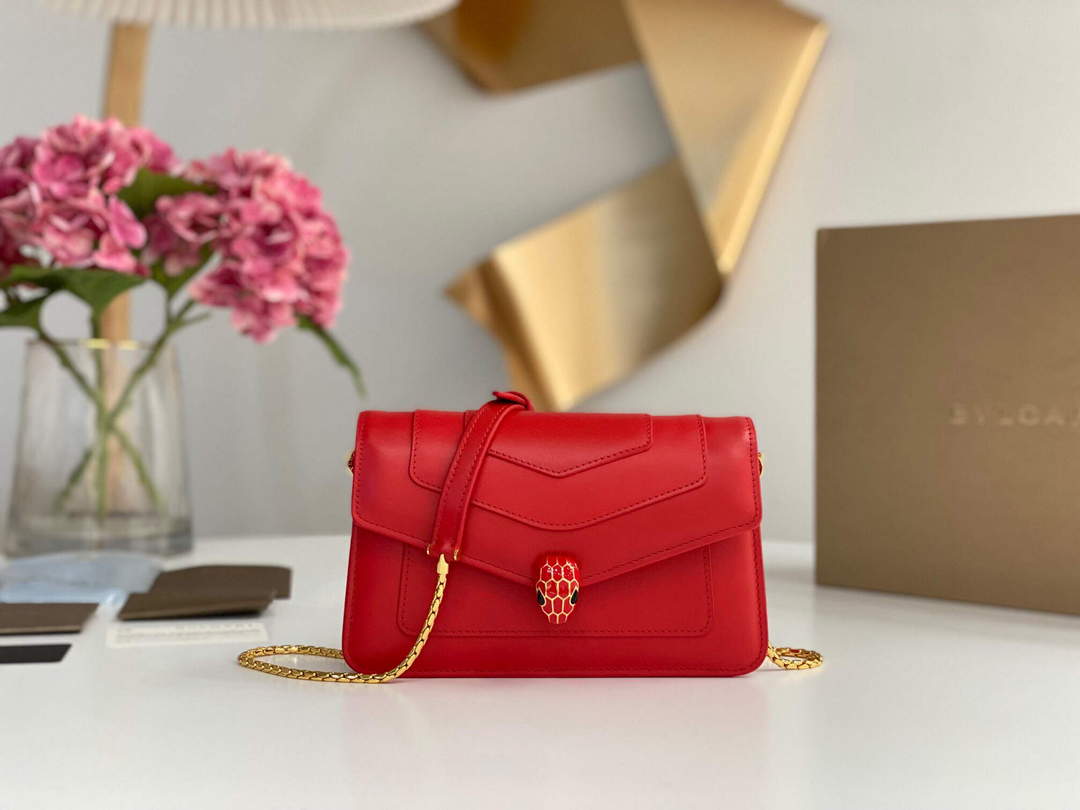 Bvlgari 291859 Serpenti Forever Chain Wallet Red - Default Title - View 2