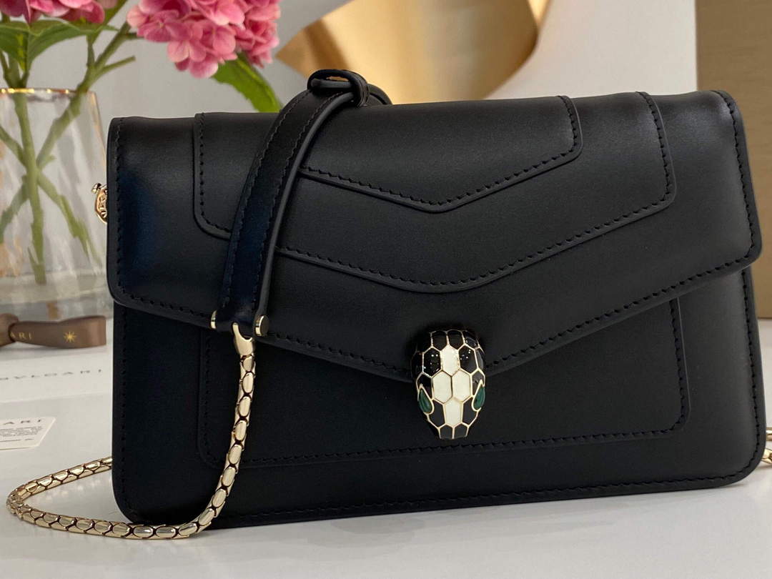 Bvlgari 291859 Serpenti Forever Chain Wallet Black - Default Title - View 1