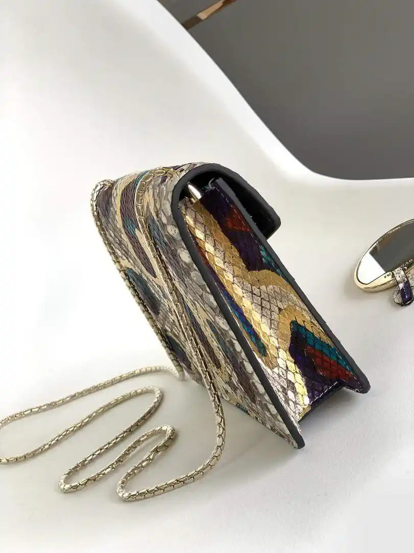 Bvlgari Serpenti Forever Chain Crossbody Bag  292031 python skin