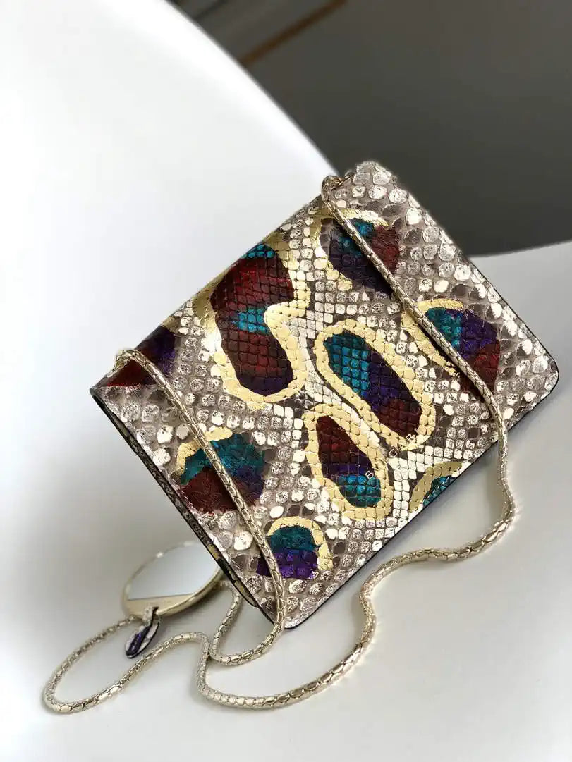 Bvlgari Serpenti Forever Chain Crossbody Bag  292031 python skin