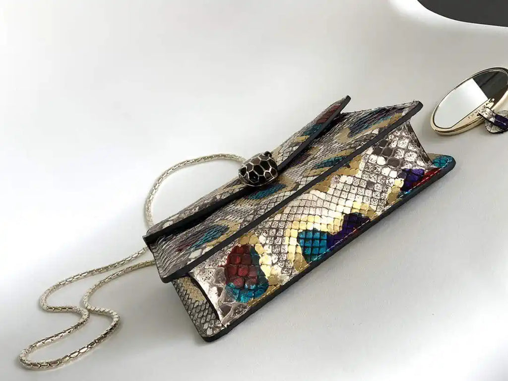 Bvlgari Serpenti Forever Chain Crossbody Bag  292031 python skin