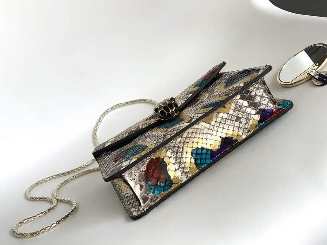 Bvlgari Serpenti Forever Chain Crossbody Bag  292031 python skin