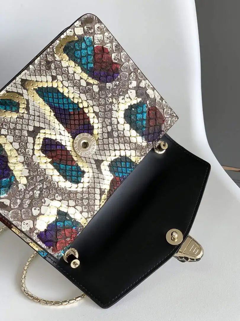 Bvlgari Serpenti Forever Chain Crossbody Bag  292031 python skin